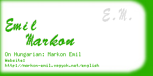 emil markon business card